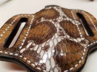 Cobra Snake Skin Small Sheath-Hand painted Multicolor
