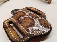 Cobra Snake Skin Small Sheath-Hand painted Multicolor