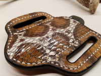 Cobra Snake Skin Small Sheath-Hand painted Multicolor