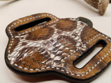 Cobra Snake Skin Small Sheath-Hand painted Multicolor