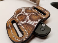 Cobra Snake Skin Small Sheath-Hand painted Multicolor