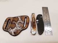 Cobra Snake Skin Small Sheath-Hand painted Multicolor