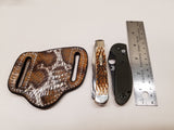 Cobra Snake Skin Small Sheath-Hand painted Multicolor