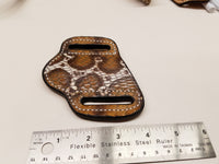 Cobra Snake Skin Small Sheath-Hand painted Multicolor