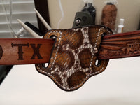 Cobra Snake Skin Small Sheath-Hand painted Multicolor