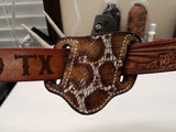 Cobra Snake Skin Small Sheath-Hand painted Multicolor