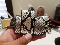 Buck 110 Knife Python Skin Side Draw Sheath
