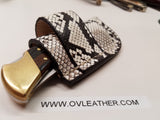 Buck 110 Knife Python Skin Side Draw Sheath