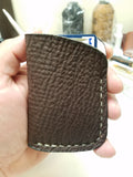 Shark Skin Minimalist Front Pocket Wallet- Brown