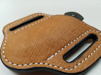 Ostrich Smooth Small Sheath-Cognac