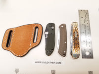 Ostrich Smooth Small Sheath-Cognac