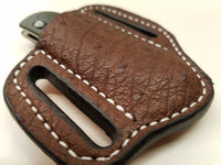 Ostrich Smooth Skin Small Sheath- Chocolate