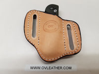 Ostrich Smooth Skin Small Sheath- Chocolate