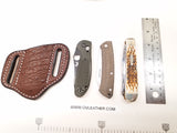 Ostrich Smooth Skin Small Sheath- Chocolate