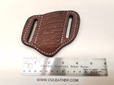 Ostrich Smooth Skin Small Sheath- Chocolate