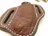 Ostrich Smooth Skin Large Sheath- Chocolate