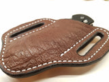 Ostrich Smooth Skin Large Sheath- Chocolate