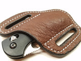 Ostrich Smooth Skin Large Sheath- Chocolate