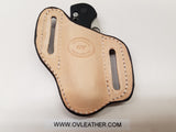 Ostrich Smooth Skin Large Sheath- Chocolate