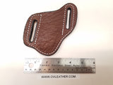 Ostrich Smooth Skin Large Sheath- Chocolate