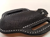 Ostrich Smooth skin Large sheath-Black