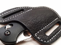 Ostrich Smooth skin Large sheath-Black