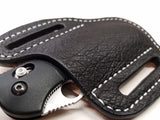 Ostrich Smooth skin Large sheath-Black
