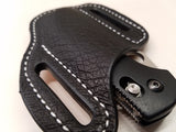 Ostrich Smooth skin Large sheath-Black