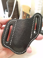 Ostrich Smooth skin Large sheath-Black