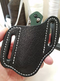 Ostrich Smooth skin Large sheath-Black
