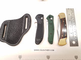 Ostrich Smooth skin Large sheath-Black