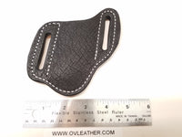 Ostrich Smooth skin Large sheath-Black