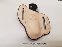 Ostrich Skin Large Sheath-Chocolate