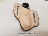 Ostrich Skin Large Sheath-Chocolate