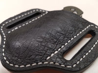 Ostrich Smooth Skin Small Sheath-Black