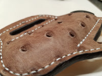 Ostrich skin Large Sheath- Mink