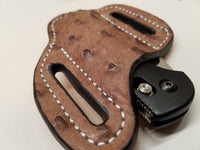 Ostrich skin Large Sheath- Mink
