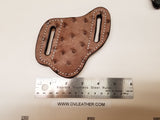 Ostrich skin Large Sheath- Mink
