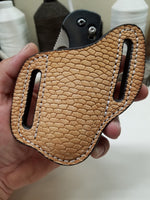 Beaver Tail Skin Large Knife Sheath